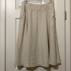 Women’s Willi Smith Light Khaki Linen Skirt 4